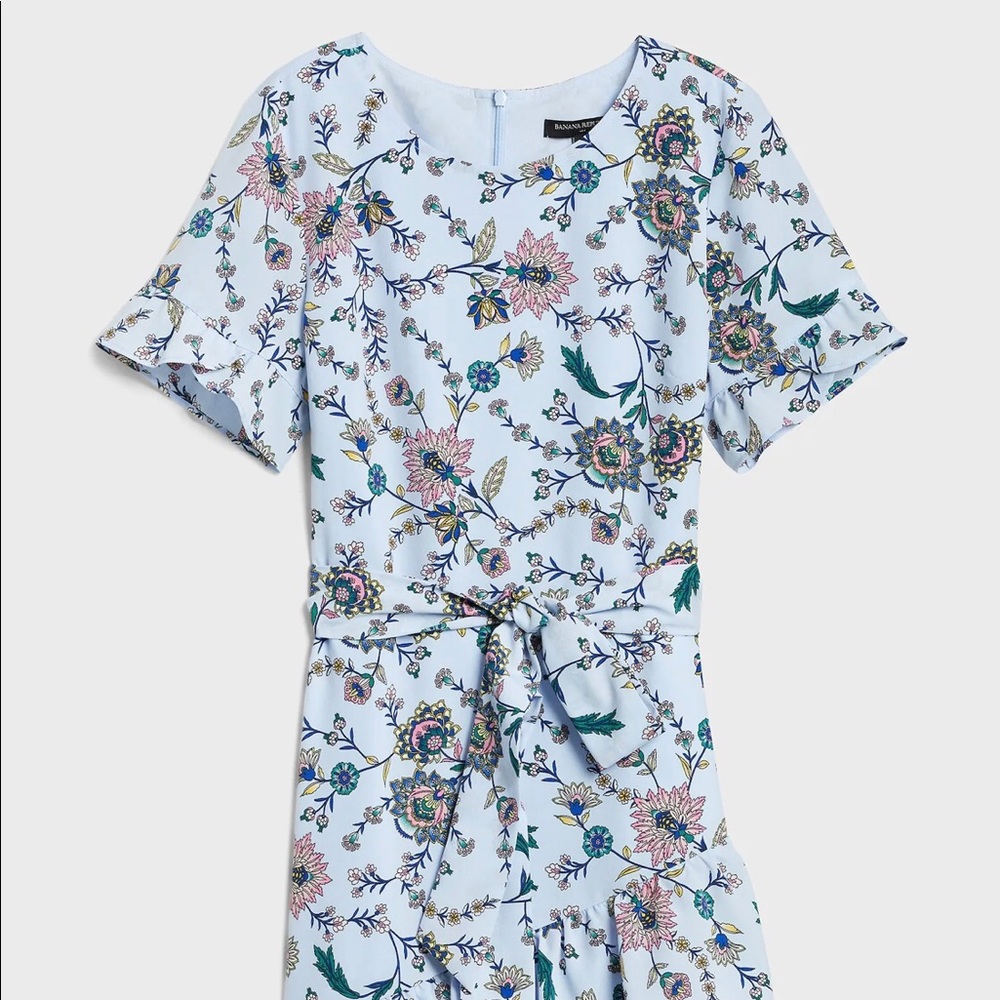 Banana Republic Factory Blue Floral Dress.